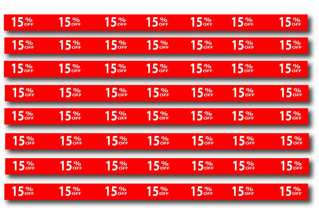 15%off Shelf strips inc 10 size 35mm x 1200mm | % Off Signage;Shelf Strips - Sale Posters & Signs