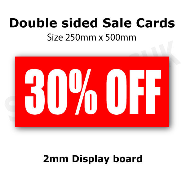 30% off Header Card impact 500 mm x 250mm | hanging cards;30%off - Sale Posters & Signs
