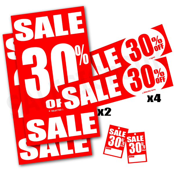 Jumbo Sale Poster Packs with Tickets