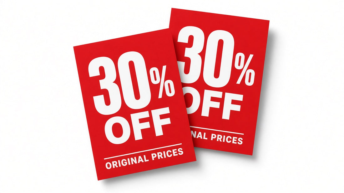 30% Off Red Posters Pack of 2