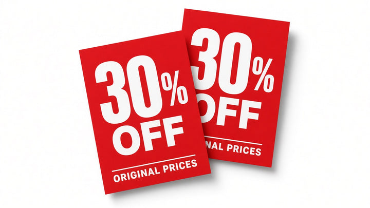 30% Off Red Posters Pack of 2